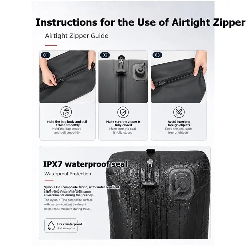 B08B-For Travel-Vacuum Storage Bag-Built-In Pump Reusable Space Saver Electric Pump Compression Bag